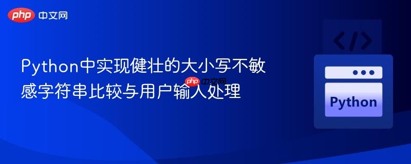 Python中实现健壮的大小写不敏感字符串比较与用户输入处理