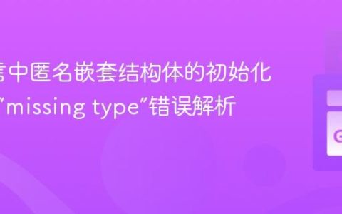 Go语言中匿名嵌套结构体的初始化技巧与“missing type”错误解析