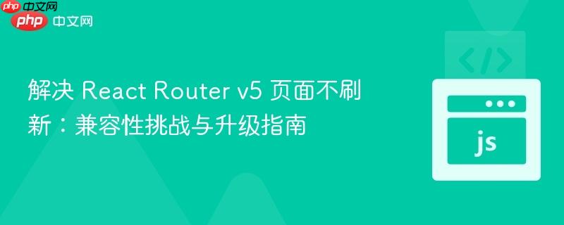解决 react router v5 页面不刷新:兼容性挑战与升级指南