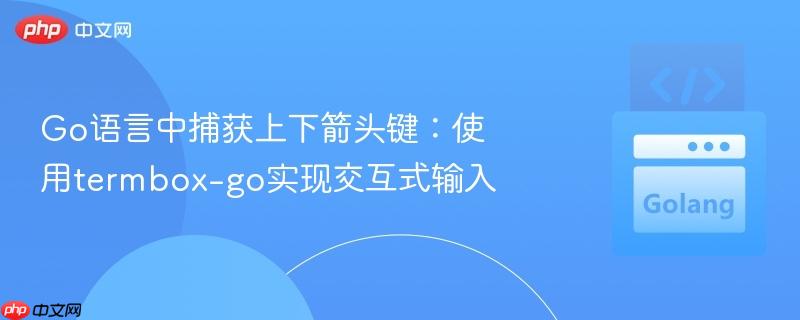 go语言中捕获上下箭头键:使用termbox-go实现交互式输入
