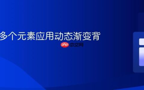 如何为多个元素应用动态渐变背景动画