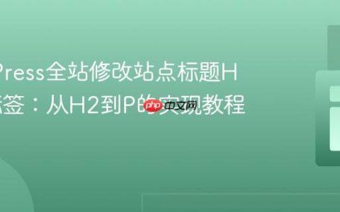 WordPress全站修改站点标题HTML标签：从H2到P的实现教程