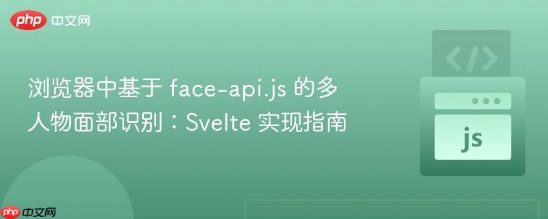 浏览器中基于 face-api.js 的多人物面部识别:svelte 实现指南