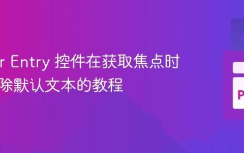 Tkinter Entry 控件在获取焦点时自动清除默认文本的教程