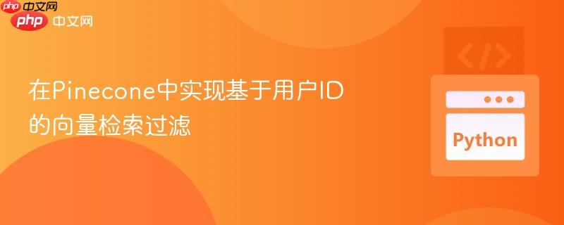 在pinecone中实现基于用户id的向量检索过滤