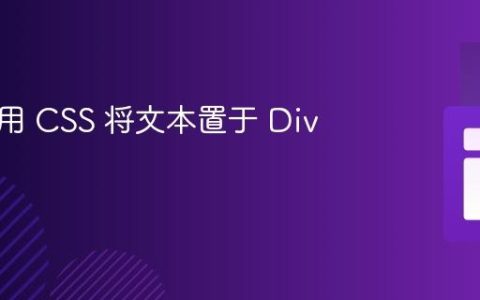 如何使用 CSS 将文本置于 Div 的顶部