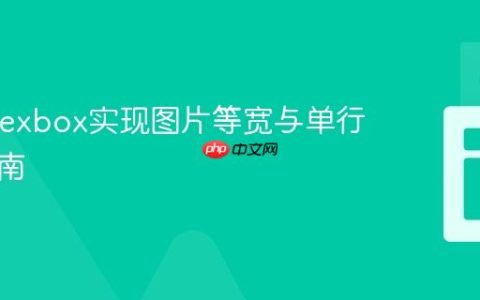 CSS Flexbox实现图片等宽与单行布局指南