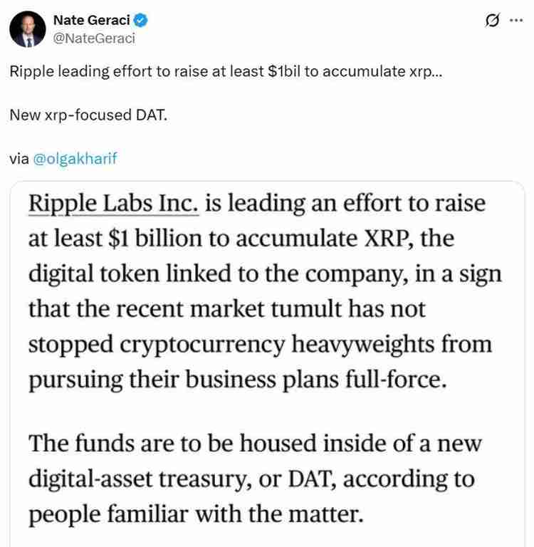 一文详细了解Ripple 计划斥资 10 亿美元回购瑞波币 (XRP),用于创建新财库