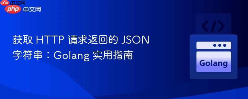 获取 http 请求返回的 json 字符串:golang 实用指南