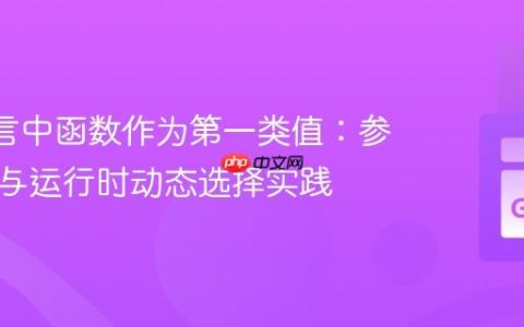 Go 语言中函数作为第一类值：参数传递与运行时动态选择实践