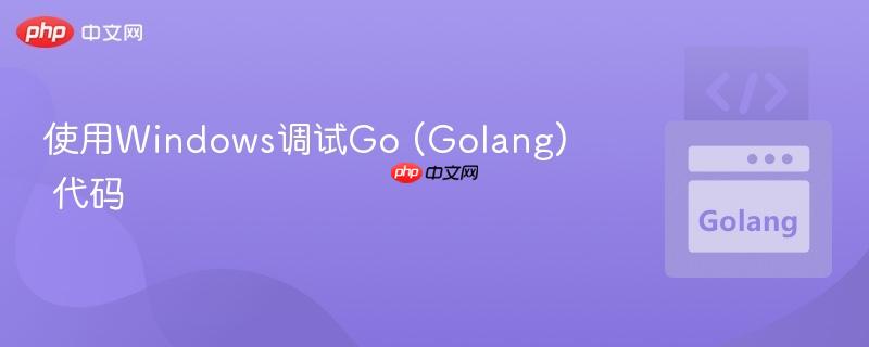 使用windows调试go (golang) 代码