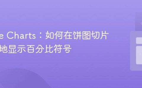 Google Charts：如何在饼图切片中优雅地显示百分比符号