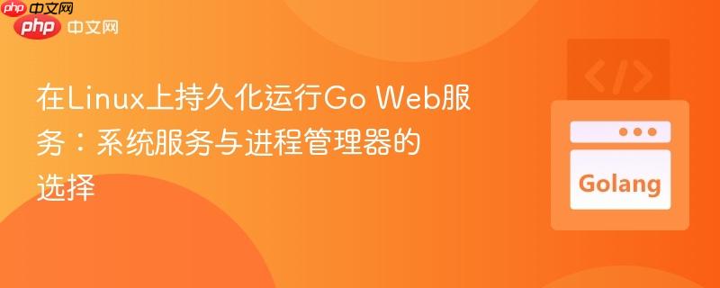 在Linux上持久化运行Go Web服务:系统服务与进程管理器的选择