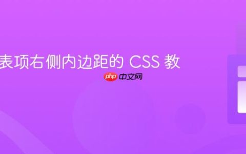 移除列表项右侧内边距的 CSS 教程