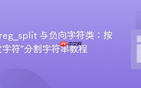 PHP preg_split 与负向字符类：按“非特定字符”分割字符串教程