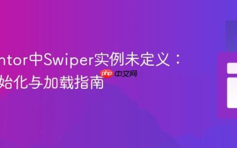Elementor中Swiper实例未定义：正确初始化与加载指南