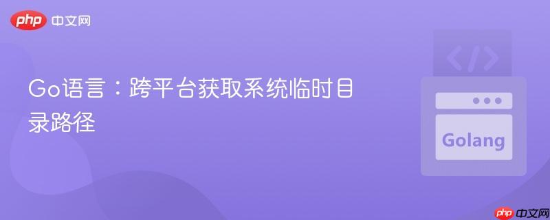 Go语言:跨平台获取系统临时目录路径