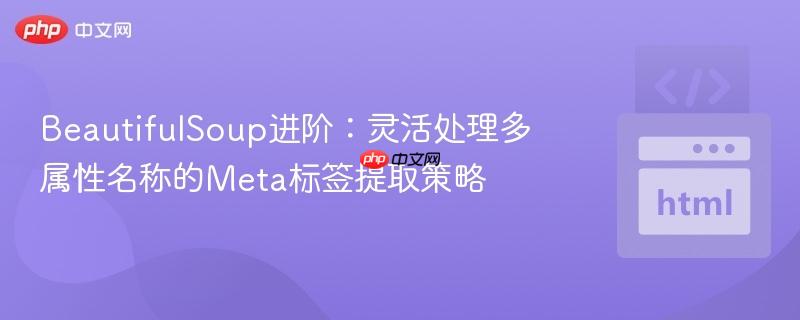 BeautifulSoup进阶:灵活处理多属性名称的Meta标签提取策略