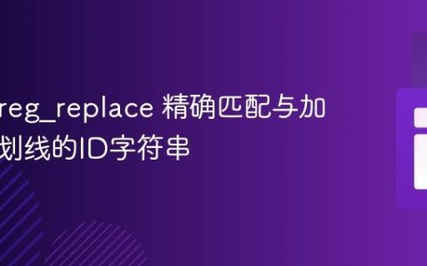 PHP preg_replace 精确匹配与加粗含下划线的ID字符串