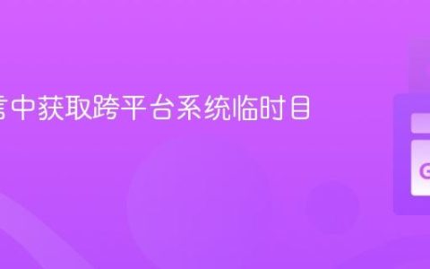 Go语言中获取跨平台系统临时目录路径