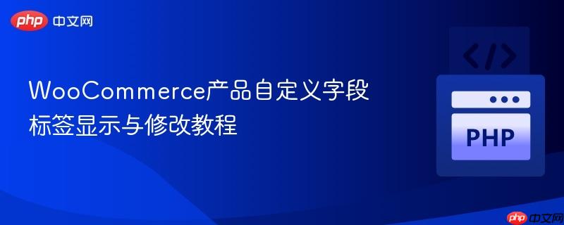 WooCommerce产品自定义字段标签显示与修改教程