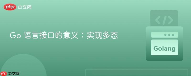 go 语言接口的意义:实现多态