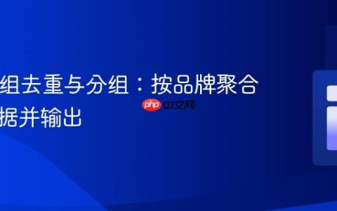 PHP数组去重与分组：按品牌聚合车型数据并输出