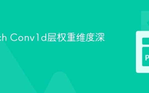 PyTorch Conv1d层权重维度深度解析