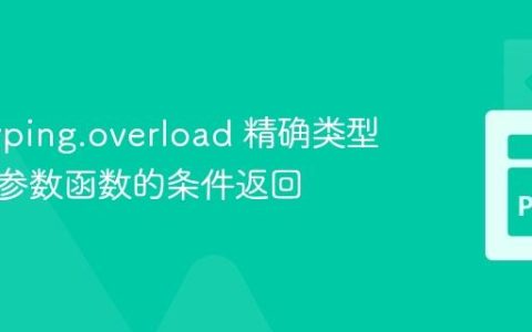 使用 typing.overload 精确类型化可变参数函数的条件返回