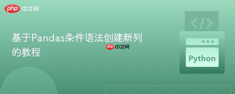 基于pandas条件语法创建新列的教程
