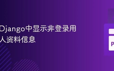 如何在Django中显示非登录用户的个人资料信息