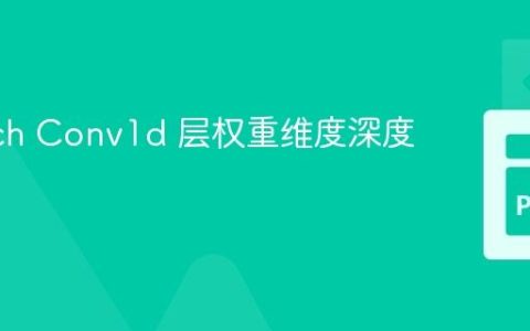 PyTorch Conv1d 层权重维度深度解析