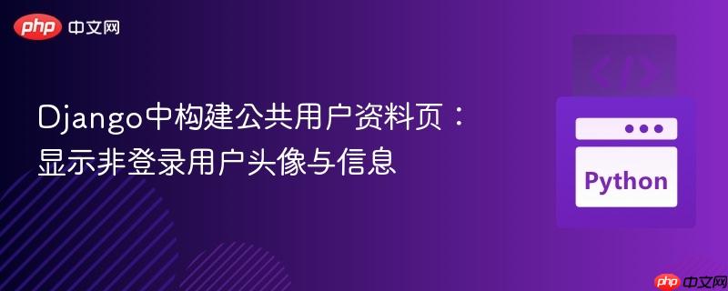 Django中构建公共用户资料页:显示非登录用户头像与信息