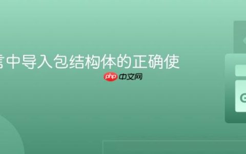 Go语言中导入包结构体的正确使用姿势