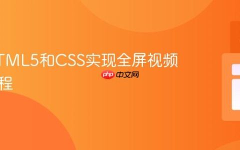 基于HTML5和CSS实现全屏视频背景教程