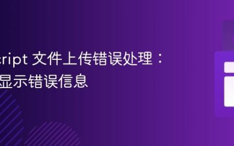 JavaScript 文件上传错误处理：捕获并显示错误信息