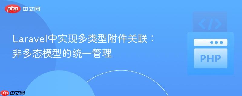 Laravel中实现多类型附件关联:非多态模型的统一管理