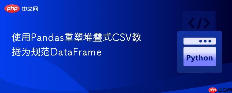 使用Pandas重塑堆叠式CSV数据为规范DataFrame