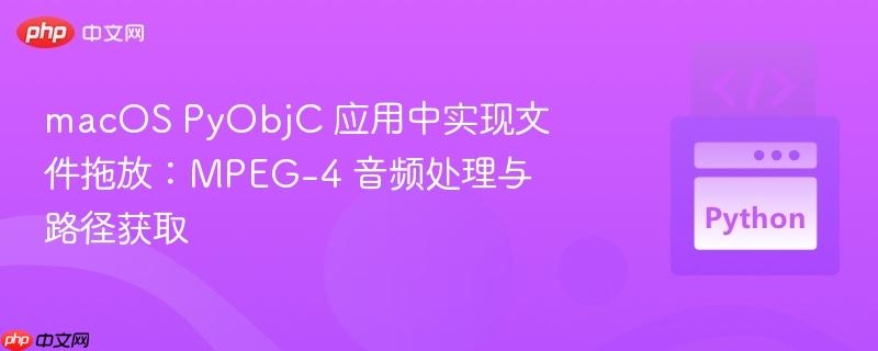 macos pyobjc 应用中实现文件拖放:mpeg-4 音频处理与路径获取
