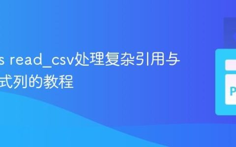 Pandas read_csv处理复杂引用与混合格式列的教程
