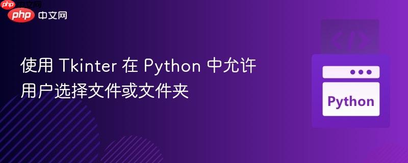 使用 tkinter 在 python 中允许用户选择文件或文件夹