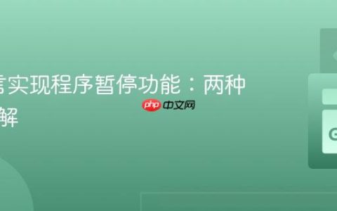 Go语言实现程序暂停功能：两种方法详解