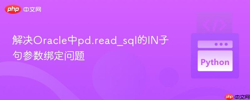 解决Oracle中pd.read_sql的IN子句参数绑定问题