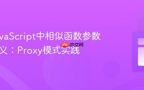 优化JavaScript中相似函数参数重复定义：Proxy模式实践