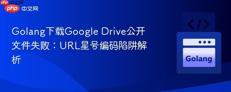 Golang下载Google Drive公开文件失败：URL星号编码陷阱解析