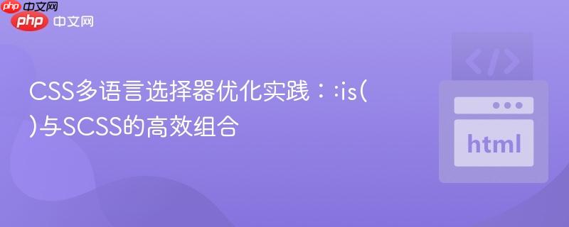 CSS多语言选择器优化实践::is()与SCSS的高效组合