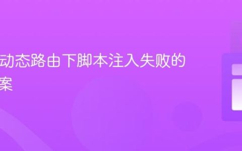 React 动态路由下脚本注入失败的解决方案