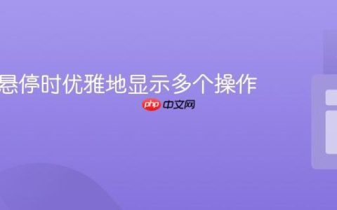 在图片悬停时优雅地显示多个操作按钮
