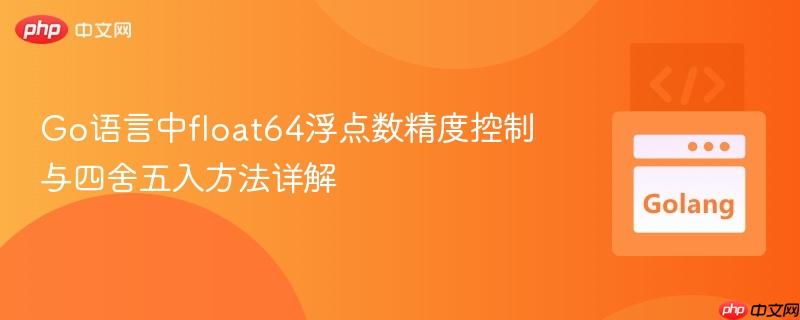 Go语言中float64浮点数精度控制与四舍五入方法详解