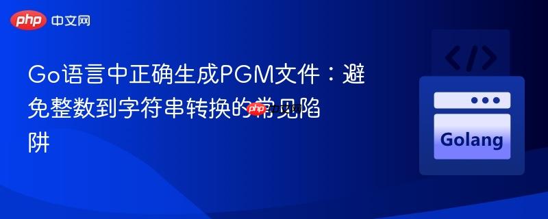 Go语言中正确生成PGM文件：避免整数到字符串转换的常见陷阱